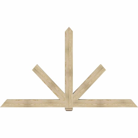 Ekena Millwork Redmond Rough Sawn Timber Gable Bracket, Douglas Fir, 108"W x 63"H x 6"D x 6"F, 14/12 Pitch GBW108X63X0606RED00RDF